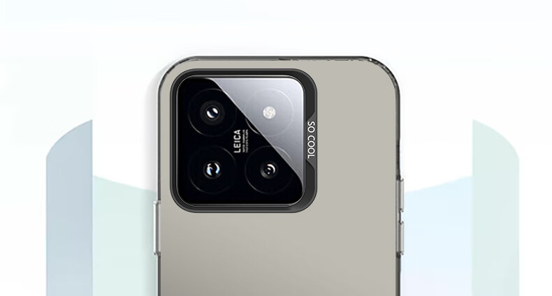 Чехол-накладка "Baozou" для Xiaomi 14, силиконовый, противоударный, с лазерным градиентом, frosted, серый