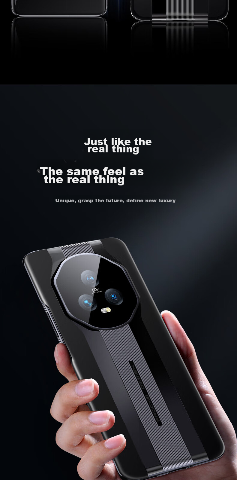 Керамическая накладка KEKLLE для Honor Magic5, ультратонкая, бизнес-стиль, черная, противоударная, с защитой камеры