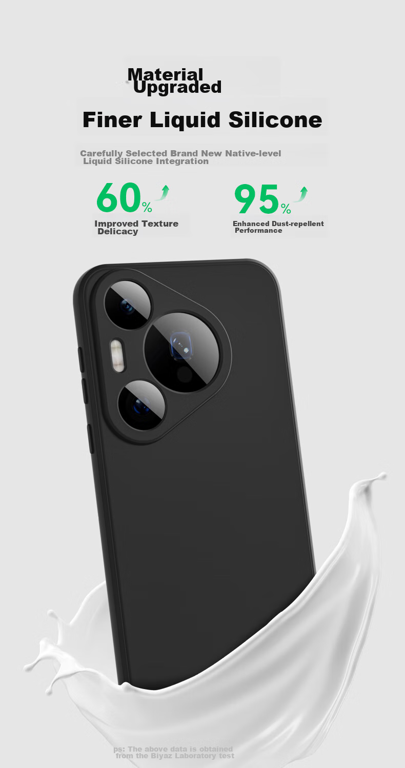 Чехол BIAZE для Huawei P70 Pro/Pro+, Pura70Pro/Pro+, защита от падения, защита от отпечатков пальцев, охлаждение, простой стиль, черный