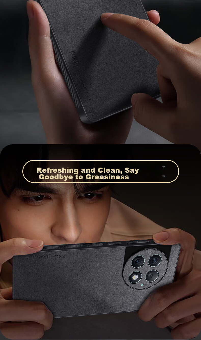 Чехол для OnePlus Ace 2 Pro Shangsu, противоударный, с защитой камеры, из натуральной кожи, черный