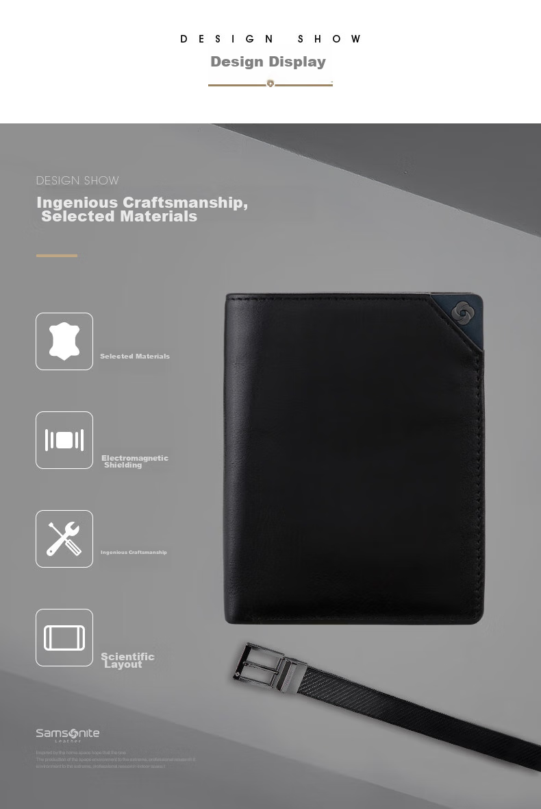 Мужской кожаный кошелек Samsonite