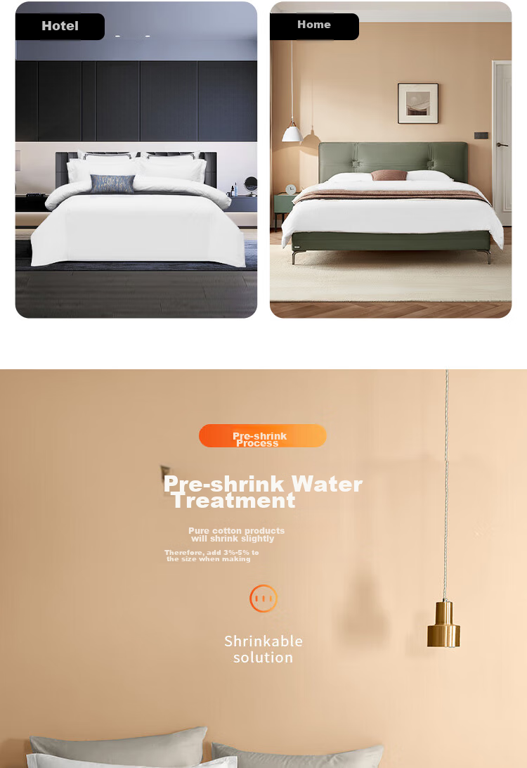 Постельное белье Ranpai Hotel, 100% хлопок, размер 220x240 см, для кровати 1.8 метра, цвет белый
