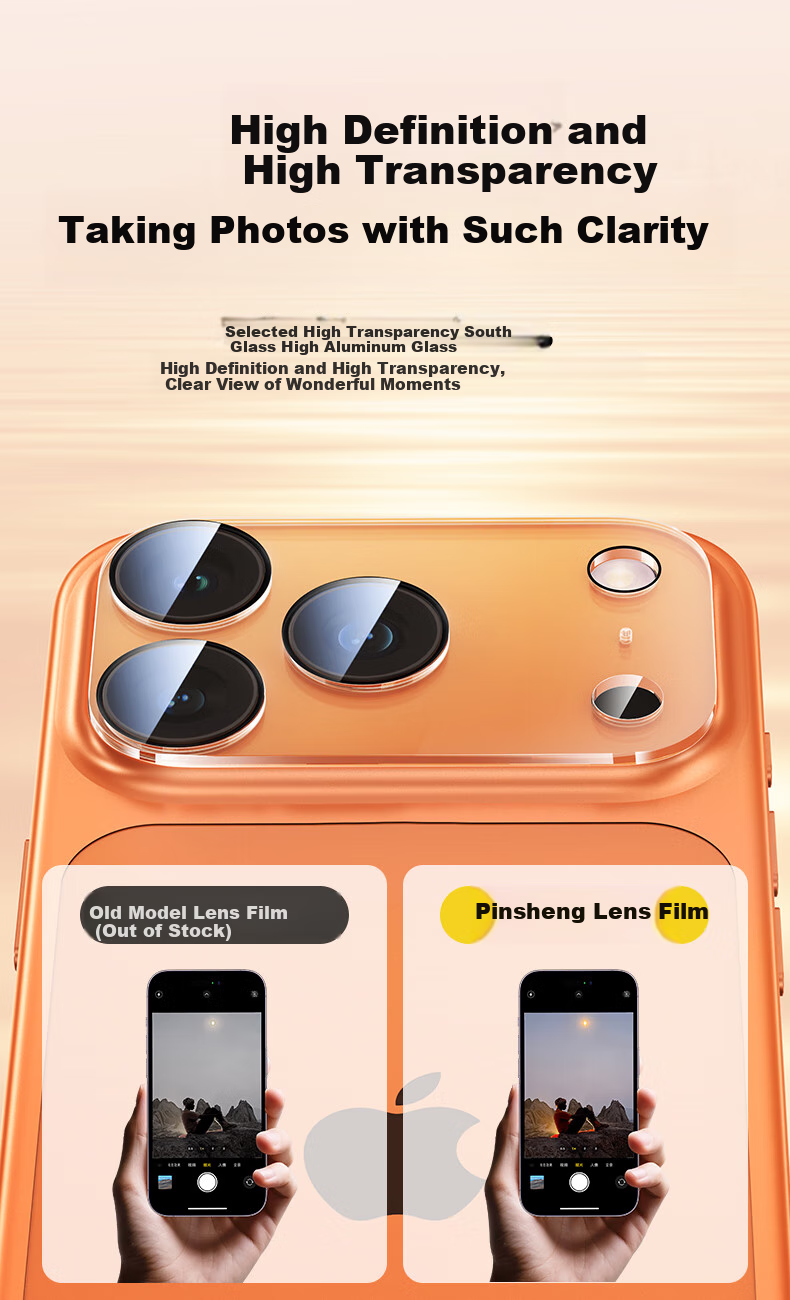 Защитная пленка PISEN для камеры iPhone 17 Pro Max, высококачественное закаленное стекло, 2 шт.