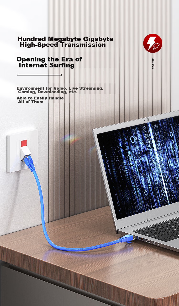 Сетевой коннектор AMPCOM категории 6, экранированный FTP, Gigabit Ethernet, RJ45, 8P8C, чистая медь, позолоченный, 100 шт.