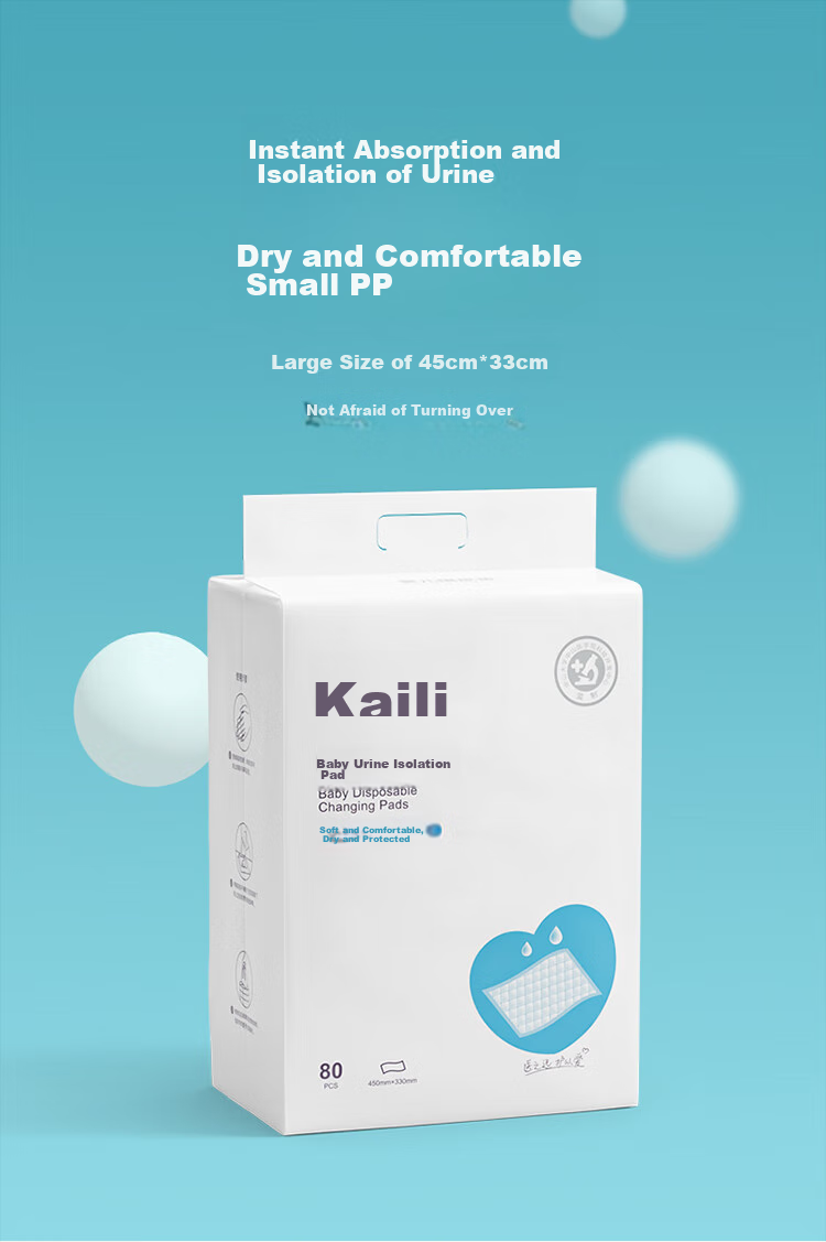 Одноразовые пеленки Kaili, 80 шт., 33x45 см, водонепроницаемые, для пеленания, для кормления