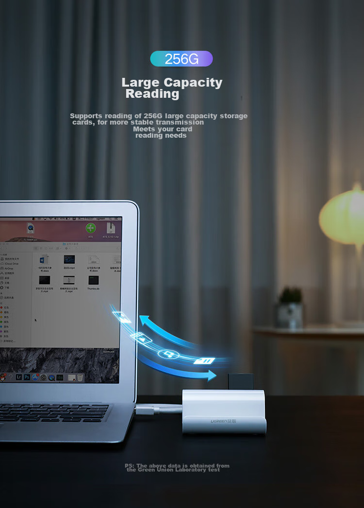UGREEN USB 3.0 Hub, 3-портовый концентратор, док-станция с кард-ридером SD/TF и портом питания