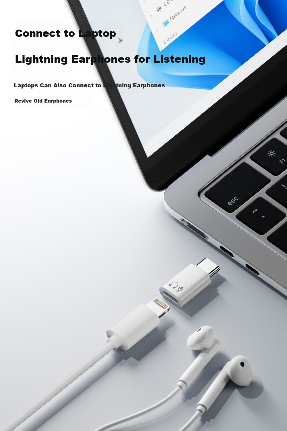Переходник LinkStone Lightning на Type-C для наушников, для iPhone 15/16/17, Huawei, Xiaomi, iPad, ноутбуков, с поддержкой громкости и звонков