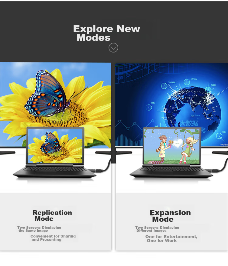Переходник Jinghua DP to HDMI, черный, 1080P, для подключения ноутбука к монитору/телевизору