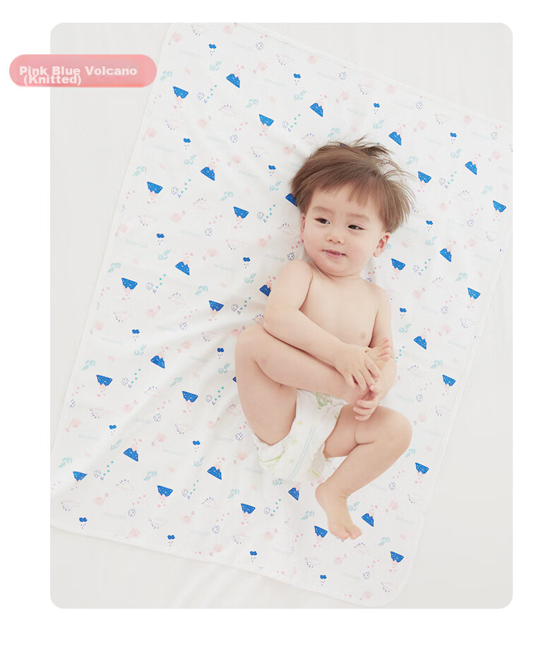 Детская непромокаемая пеленка PurCotton, 90x70 см, хлопковая, водонепроницаемая, дышащая, многоразовая