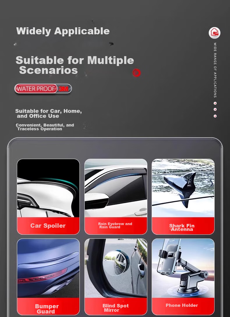 3M Двусторонний скотч GPL110, 40 мм, водостойкий, термостойкий, без следов