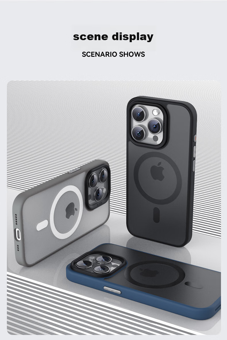 Чехол Lanxingxiansheng для iPhone 15 Pro, MagSafe, силиконовый, темно-синий