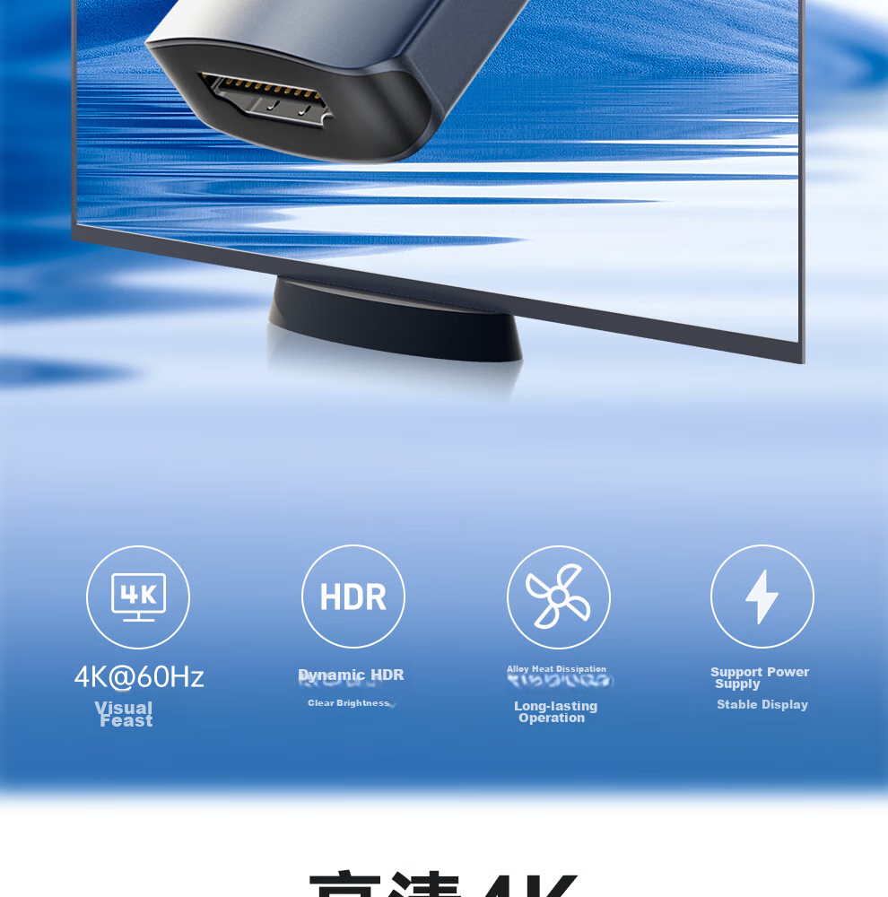 Переходник ULT-unite HDMI - Type-C, 4K@60Hz, для ноутбуков, ПК, PS5