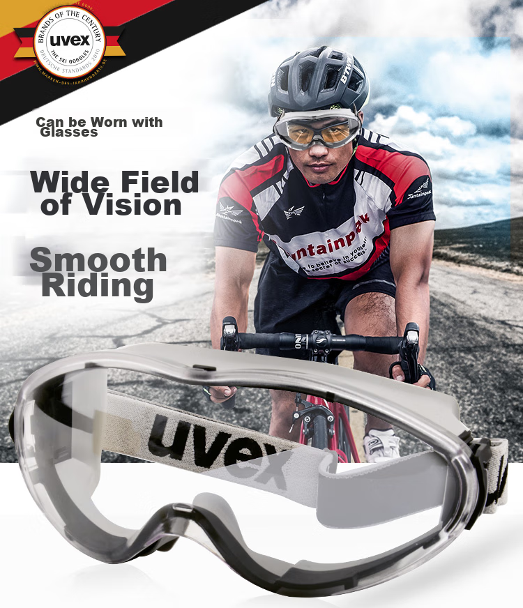 Защитные очки Uvex Goggles, ветрозащитные, противотуманные, пыленепроницаемые, защищающие от насекомых и аллергенов, брызгозащитные, от песка, для промышленного использования, защита от жидкостей, ударопрочные, универсальные защитные очки Uvex 9002285