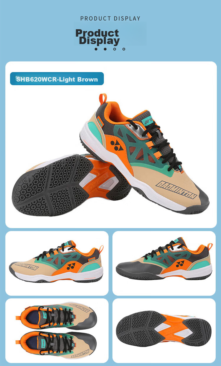 Кроссовки для бадминтона YONEX SHB101CR, мужские и женские, с амортизацией Power Cushion, для начинающих, размер 43, белый/синий