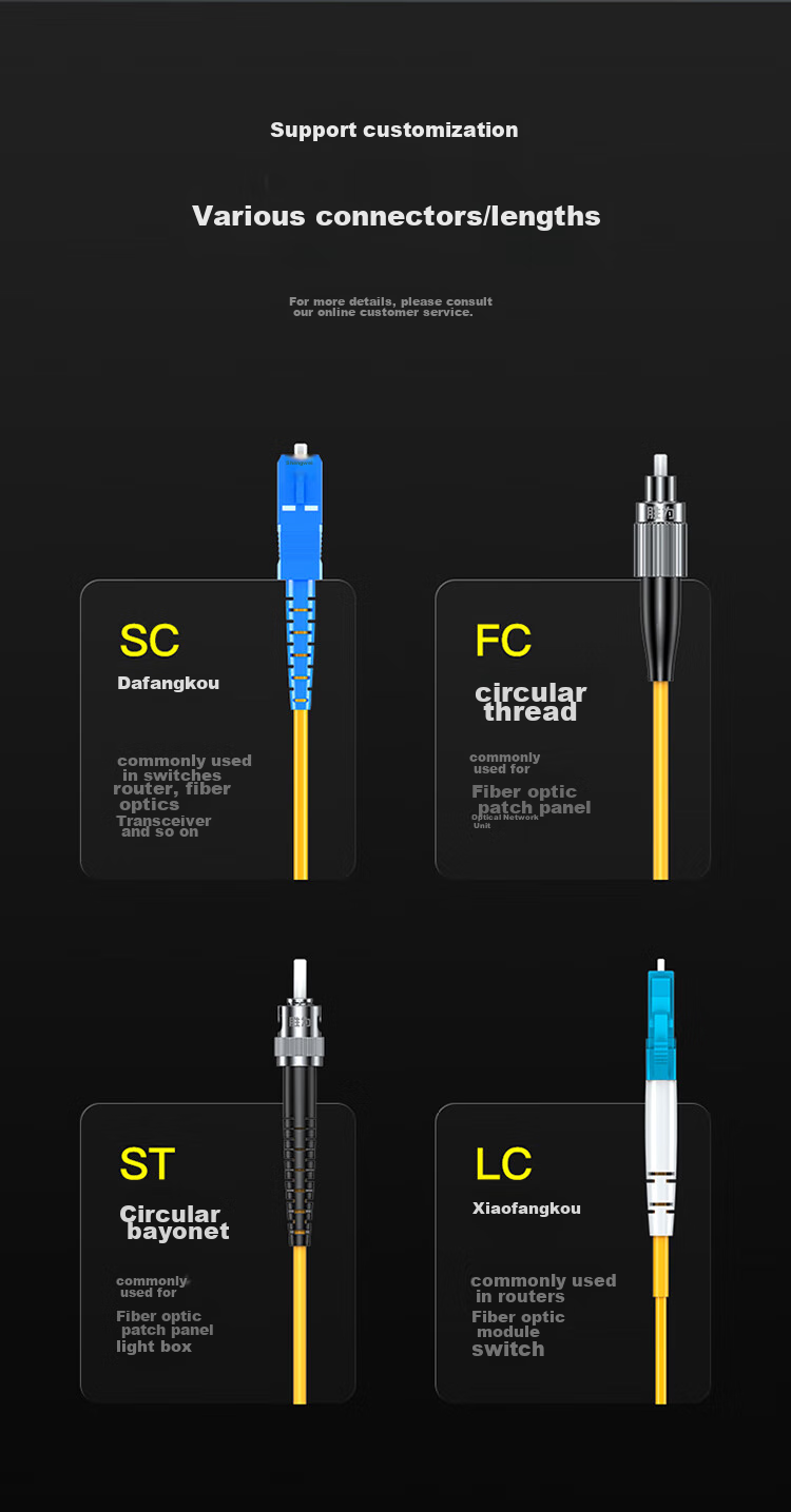 Патч-панель Shengwei SC-SC (UPC), одномодовая, одножильная, 10 Gigabit, 3 метра, LSZH