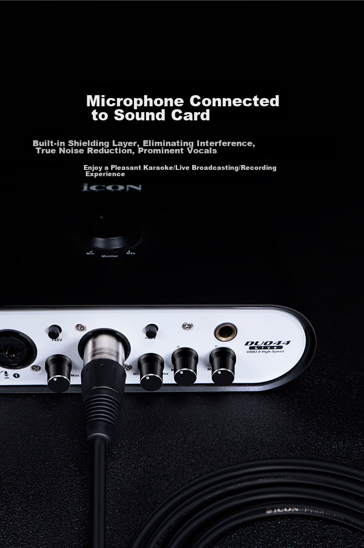 Кабель Aiken (ICON) XLR Male to Female, 2 метра, профессиональный аудиокабель для звуковых карт и микрофонов