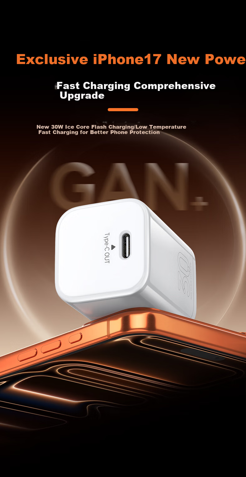 Зарядное устройство BIAZE PD30W GaN Type-C, 30 Вт, белый
