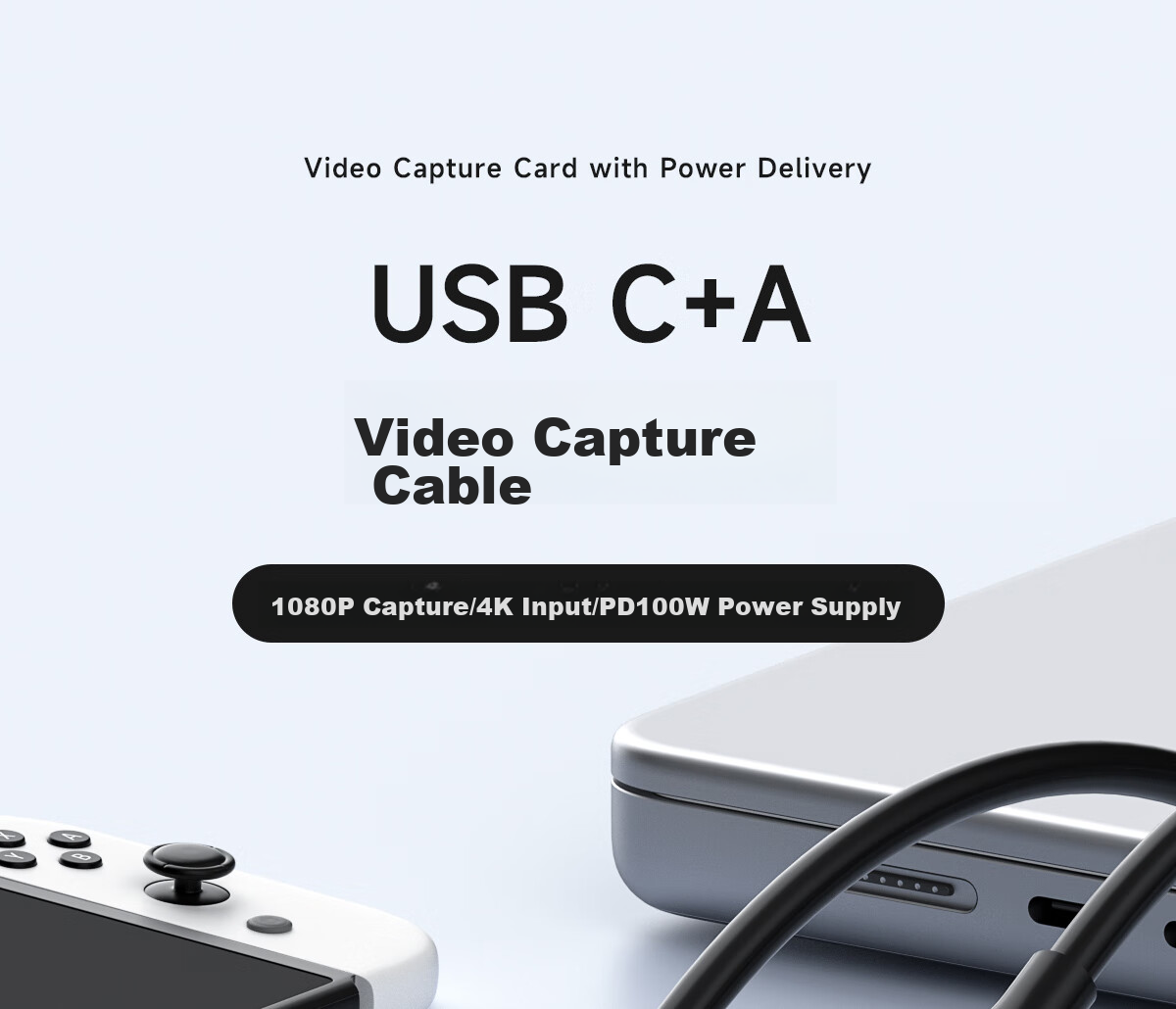 Карта захвата Hagibis UHC10, HDMI на Type-C, 1080P@60Hz, для прямой трансляции и записи, совместима с Switch, PS5, Xbox, iPad, ноутбуками