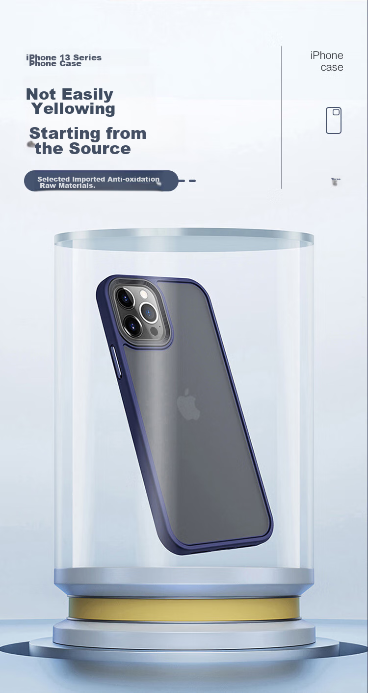 Чехол PISEN для iPhone 13, матовый прозрачный, противоударный, черный