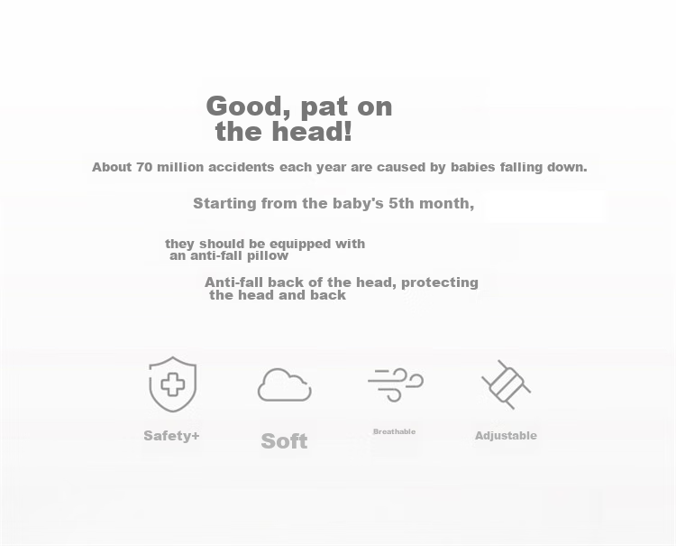 Защитная подушка для младенцев Babycare от падений, противоударная для головы и спины, с регулируемыми лямками, размер 37*28*9 см, дизайн "Аонике Лев"
