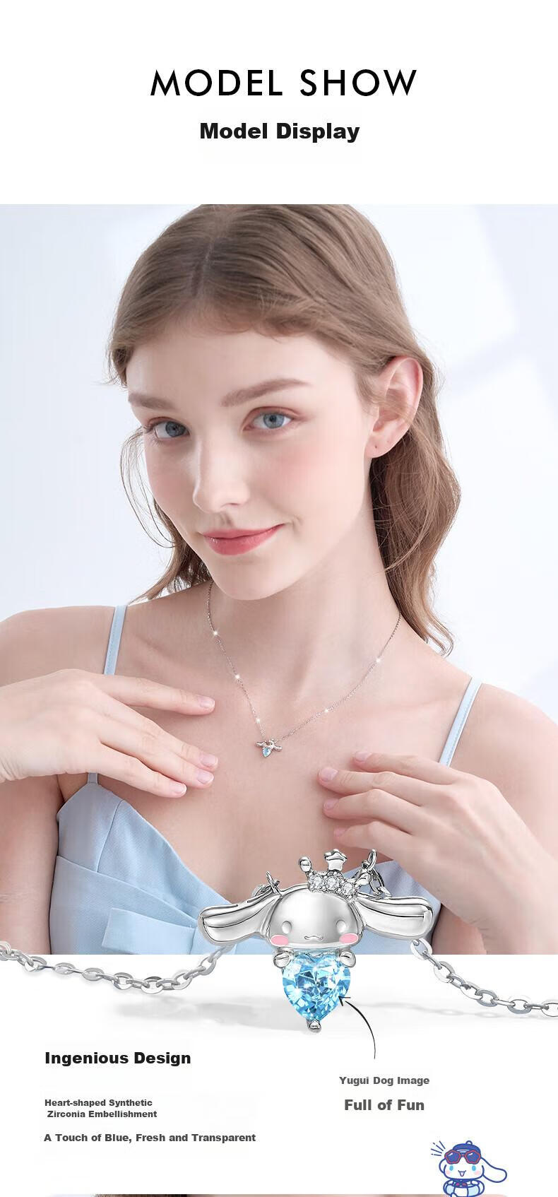 Серебряное колье с подвеской