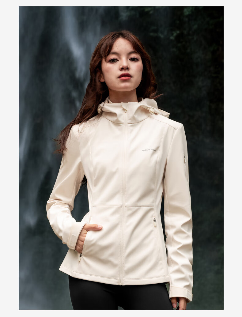 Женская куртка MOLY VIVI Slim-Fit Soft Shell Jacket, ветрозащитная и водонепроницаемая, для активного отдыха и туризма, осень-зима