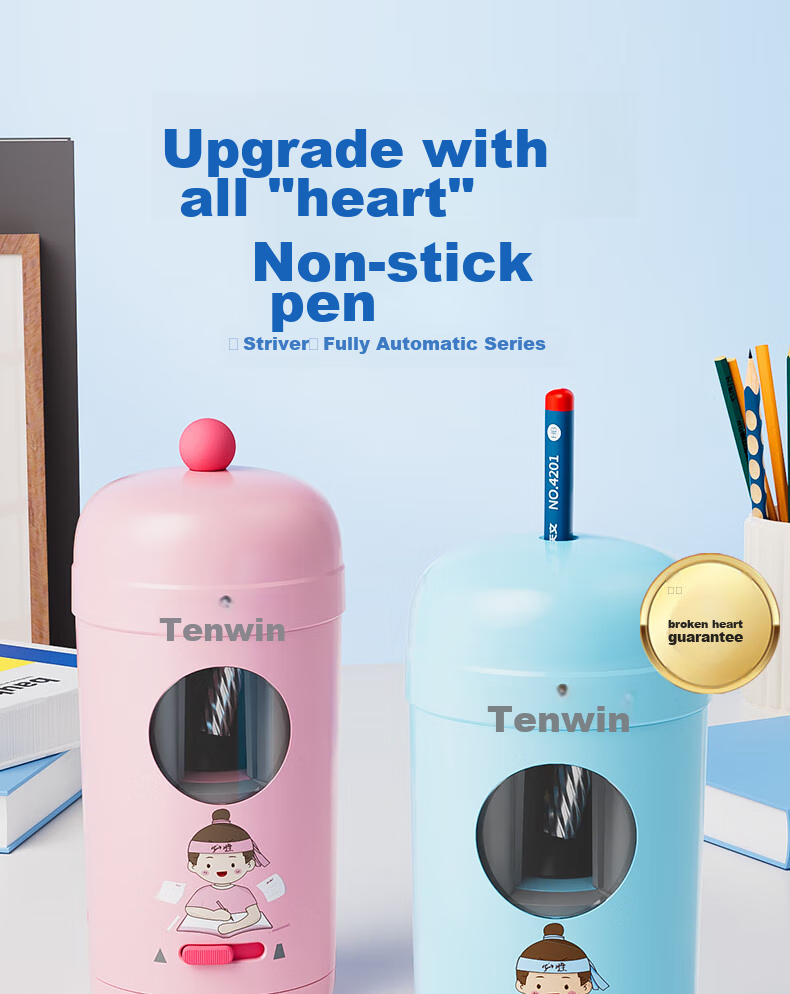 Автоматическая точилка для карандашей TEN-WIN S8810-3, перезаряжаемая, для школьников, синяя
