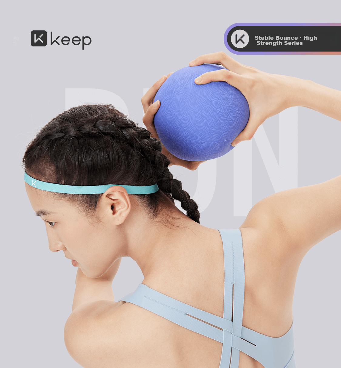 Спортивный бюстгальтер Keep для женщин, для йоги высокой интенсивности, с красивой спиной, боковой поддержкой, противоударный, для бега, пыльно-синий, M