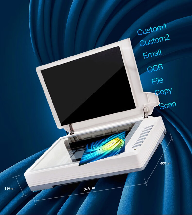 Сканер UNIS M1 Plus, планшетный, A3, CCD, 1600 dpi, USB 2.0