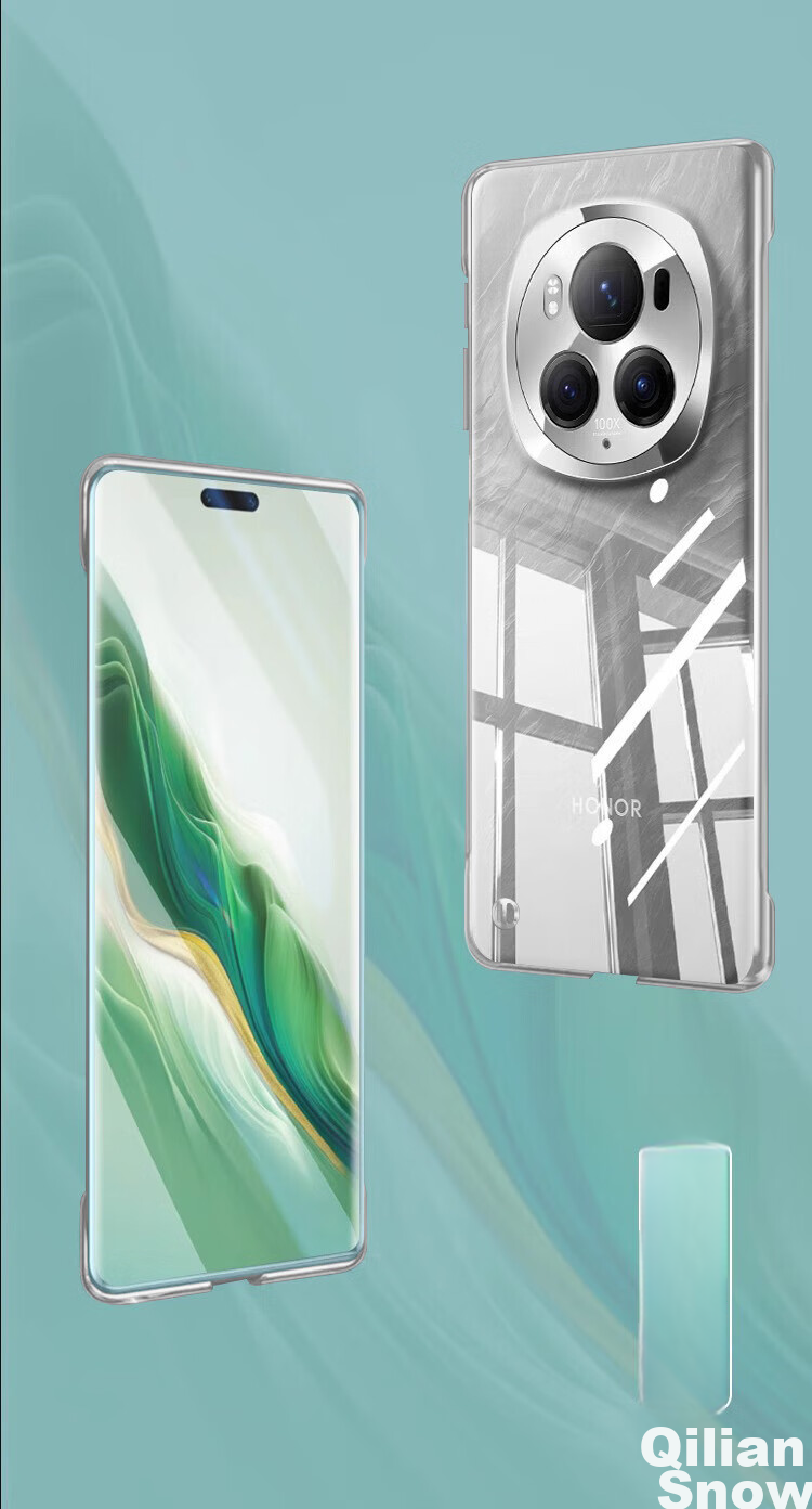 Чехол для Honor Magic6 Pro Hongzhuo, ультратонкий, прозрачный, с защитой от падения, элегантный серебристый