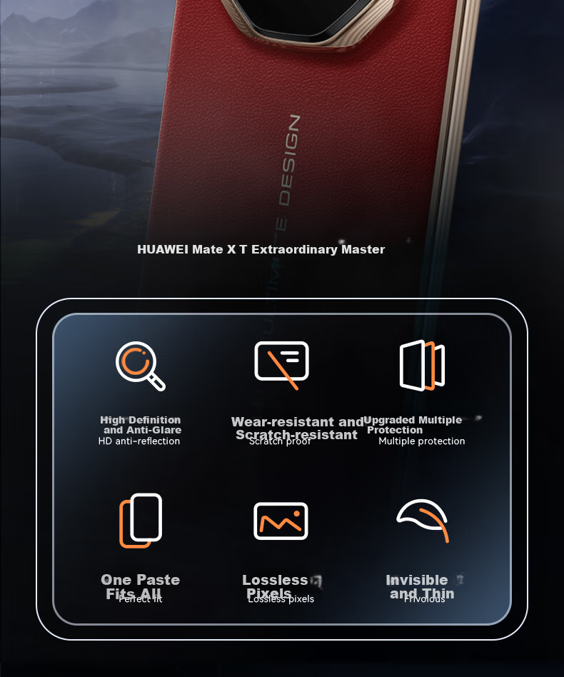 Защитная пленка BLUEO для камеры Huawei Mate XT, полное покрытие, высокая четкость, защита от искажений