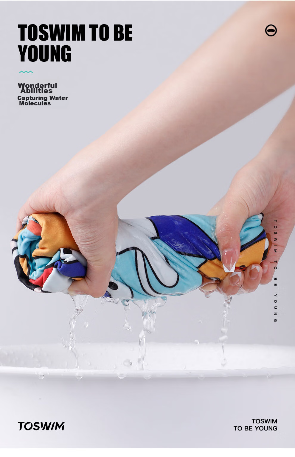 Полотенце для детей TOSWIM, быстросохнущее, для плавания, впитывающее, дорожное, быстросохнущее пляжное полотенце, дизайн "Жадный медведь"