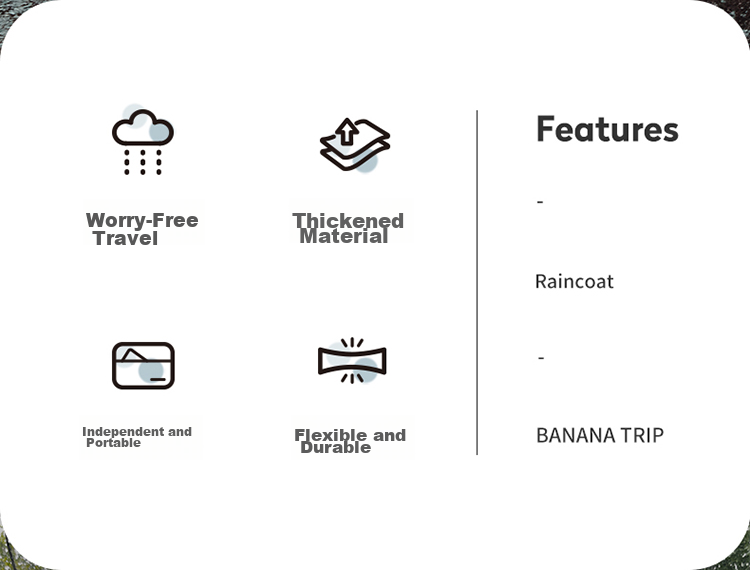 Детский дождевик BANANA TRIP, одноразовый, утолщенный, синий, 1 шт.