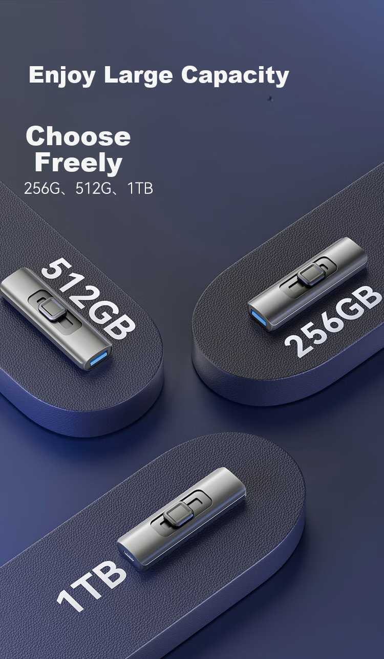 SSD-накопитель JD Original Dual Interface 256 ГБ, высокая скорость 1000 МБ/с, USB Type-C для телефонов и компьютеров, безопасный и быстрый твердотельный накопитель