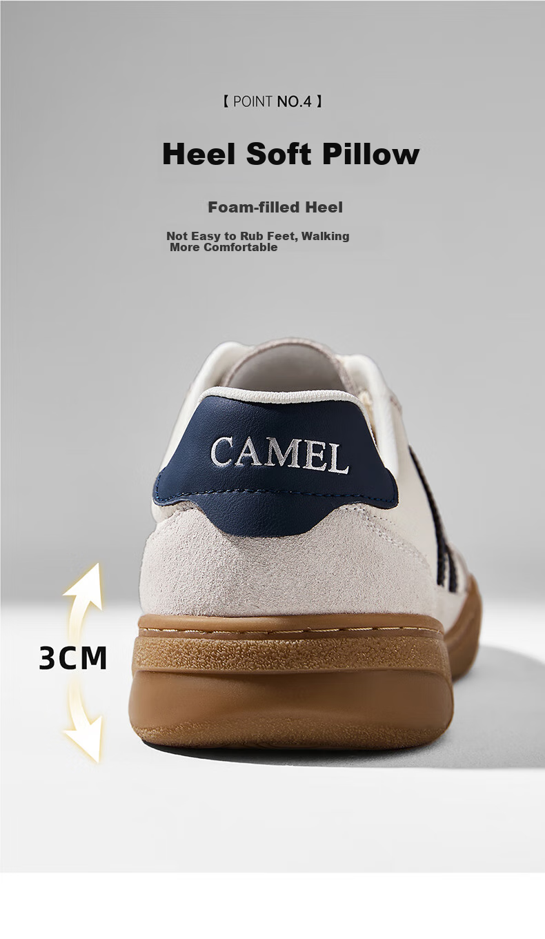 Мужские кроссовки CAMEL Retro Comfortable Versatile Soft Grip Relaxed Casual Training Shoes, G15A547089, Белый и синий, Размер 42