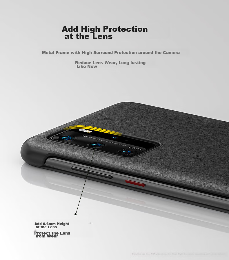 Чехол-книжка Ekakashop Smart View Flip Case для Huawei P40 Pro, защита от падений, бизнес-стиль, кожаный, черный