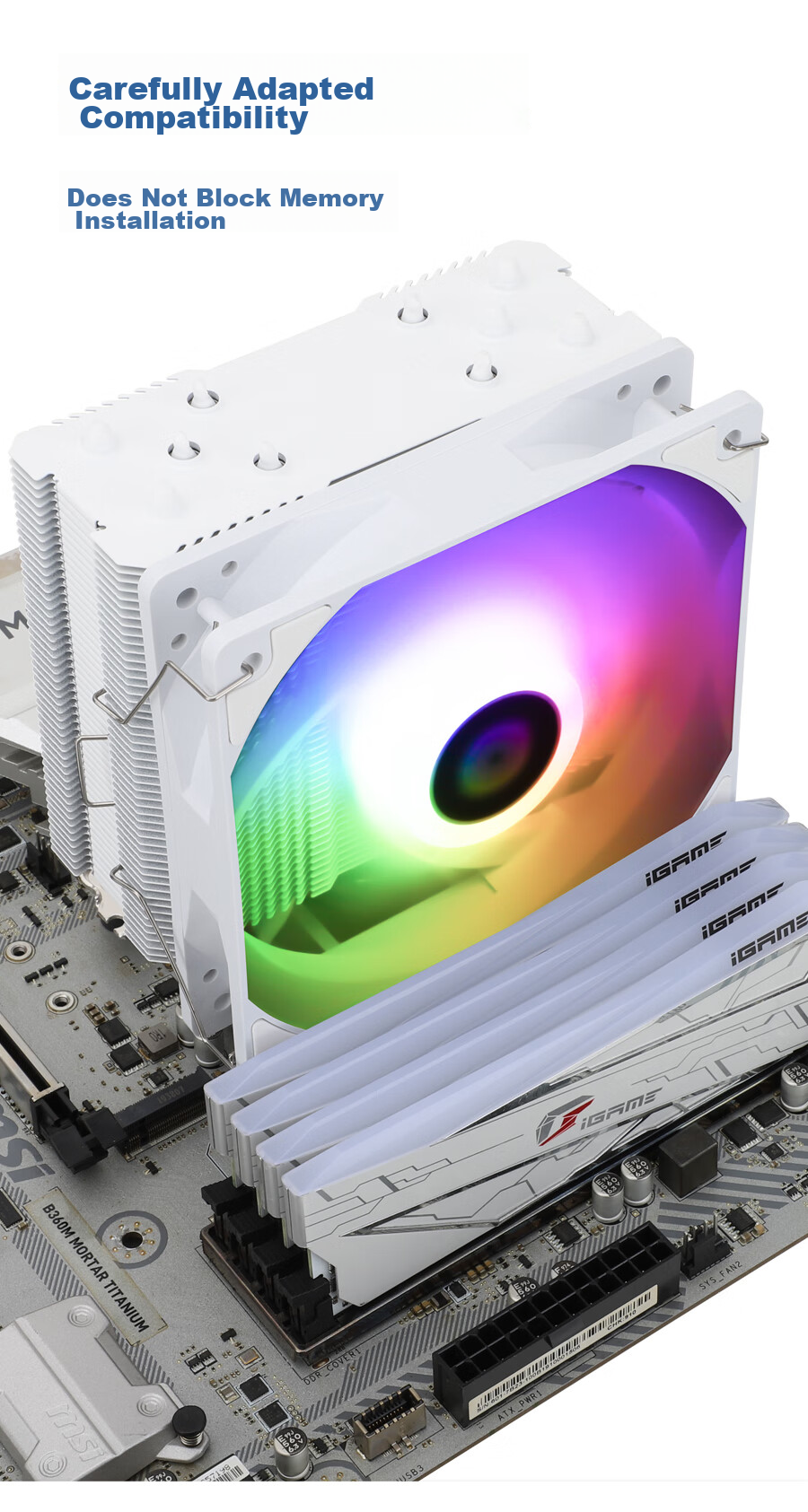 Воздушный кулер Thermalright Assassin King 120 SE WHITE ARGB, 5 тепловых трубок AGHP, AK120 SE WHITE ARGB