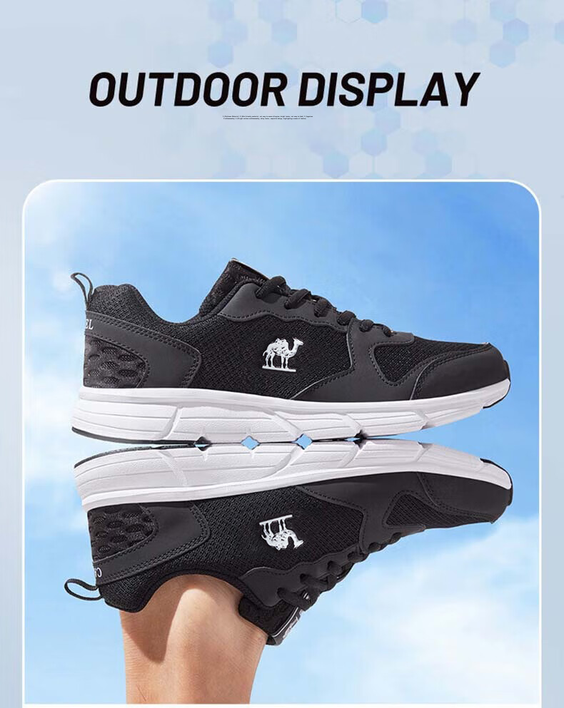 Мужские кроссовки CAMEL CSS221L0033, дышащие, легкие, для бега и ходьбы, черные, размер 44
