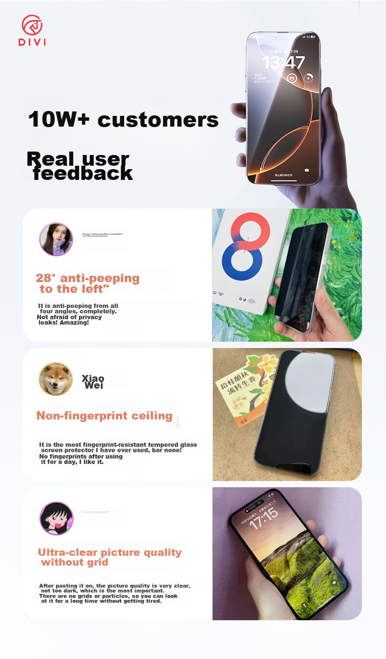 Защитная пленка DIVI для Apple iPhone 16 Pro, антибликовая, антистатическая, противоударная, 2 шт.