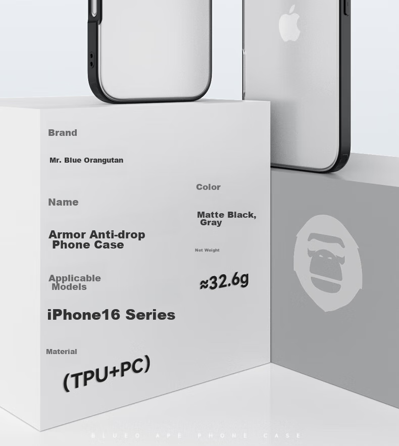 Чехол для Apple iPhone 16 Lanxingxiansheng, противоударный, ультратонкий, матовый, элегантный черный
