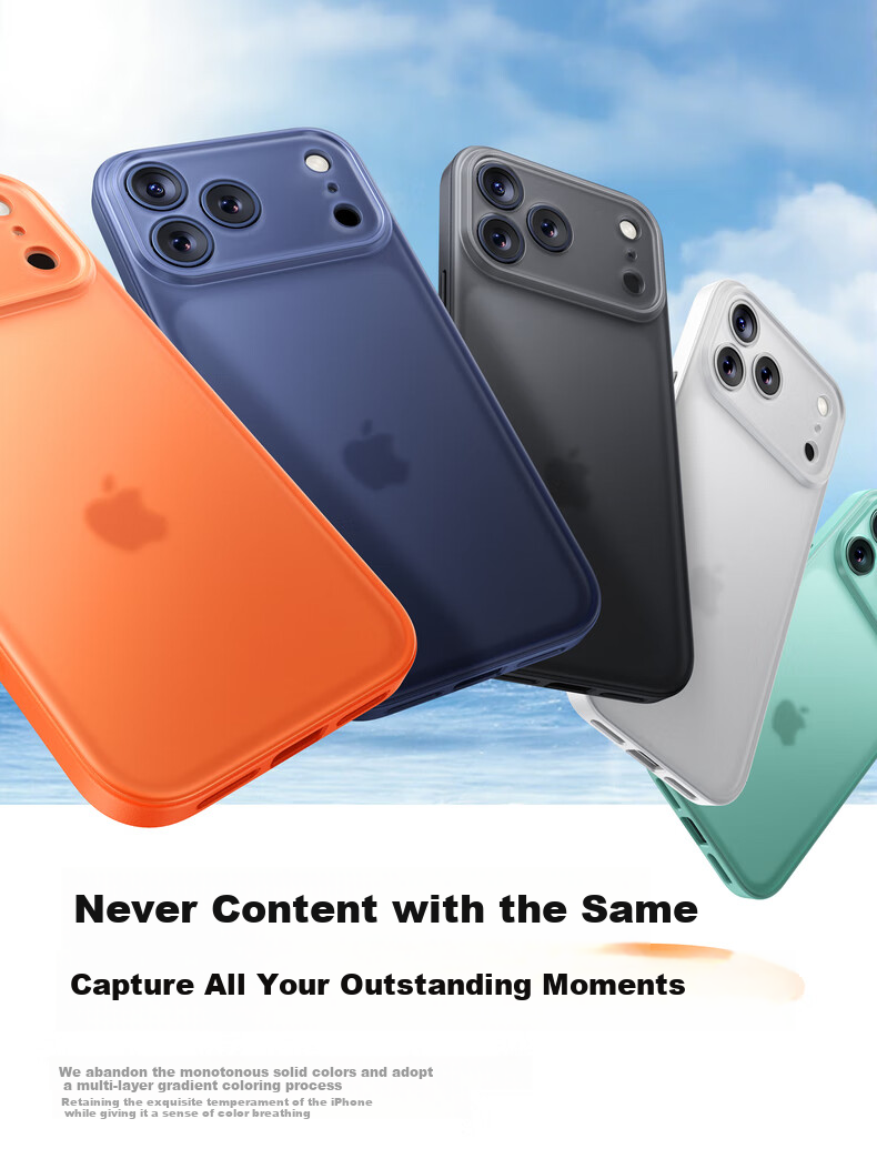 Чехол Mofei для Apple iPhone 17 Pro Max, ультратонкий, защитный, полупрозрачный, с рассеиванием тепла, глубокий синий
