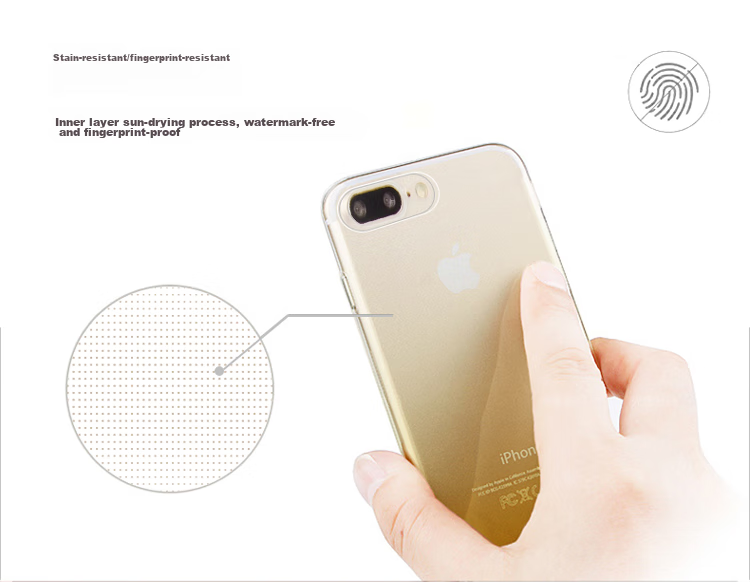 Чехол ESCAPE для iPhone 8/7 Plus, прозрачный, силиконовый, противоударный, TPU, мягкая защитная накладка, 5.5 дюймов