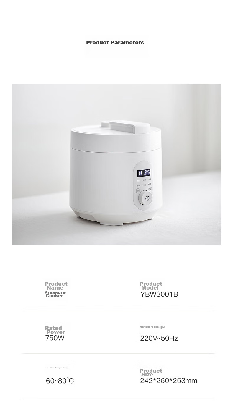 Olayks YBW3001B скороварка/мультиварка, 3л, 750Вт, сенсорное управление, двойная чаша с керамическим покрытием