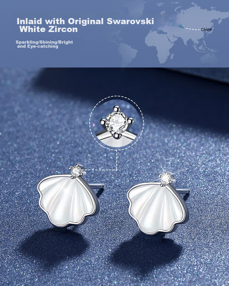 Серьги GLTEN с кристаллами Swarovski, из серебра 925 пробы, для женщин, подарок на День святого Валентина