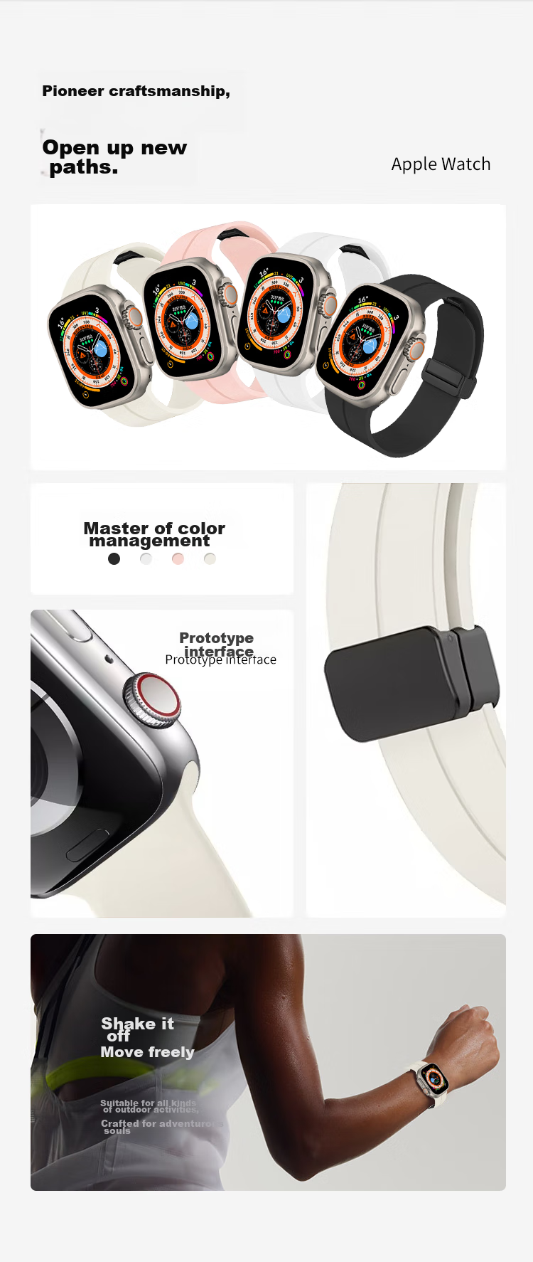 Ремешок MSSM для Apple Watch, силиконовый, с магнитной застежкой, для IWatch S11/Ultra3/S10/9/SE3, винно-красный, размеры 44/45/46/49мм