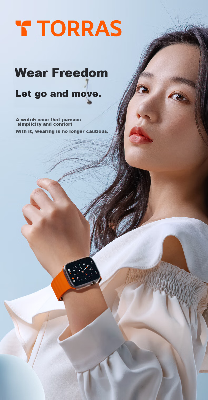 Защитный чехол TORRAS для Apple Watch Ultra3/2, противоударный, устойчивый к царапинам, с интегрированным защитным стеклом