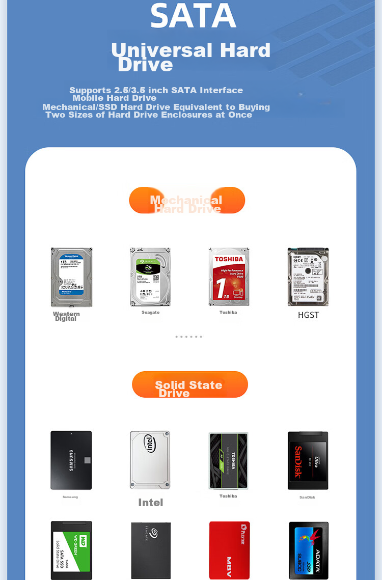 Внешний корпус для жесткого диска UNITEK Y-3035BK, 3.5/2.5 дюйма, USB 3.0, SATA