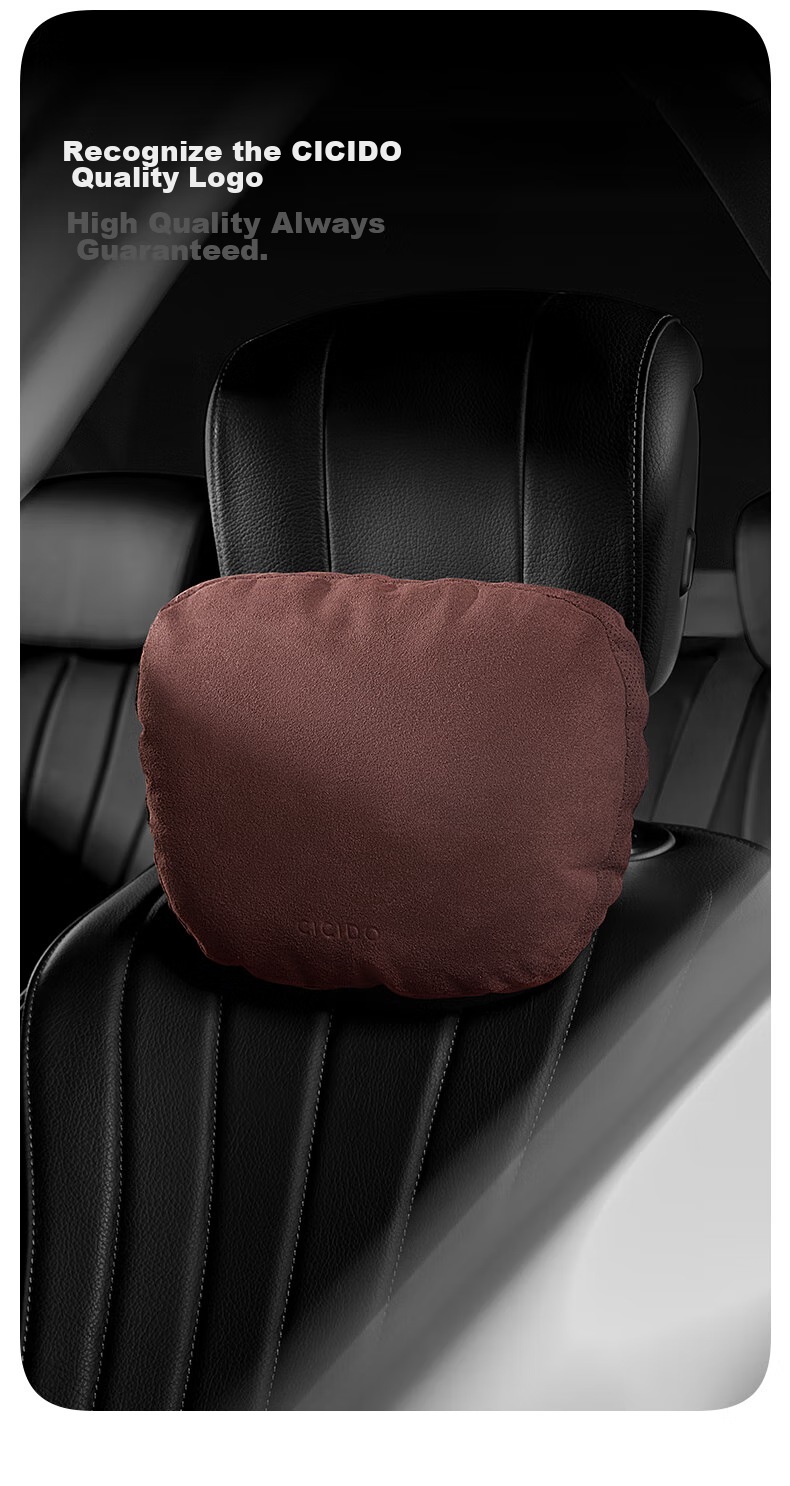 Подушка под поясницу CICIDO Alcantara для Mercedes-Benz, Maybach, Tesla, универсальная, черная