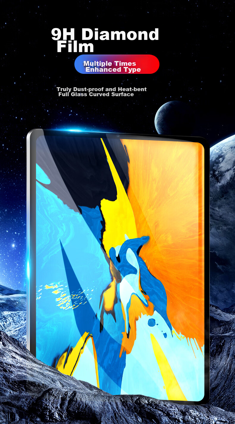 Защитное стекло BIAZE для iPad Air 5/4 10.9 дюймов, iPad Pro 11 дюймов, полноэкранное, из закаленного стекла, противоударное, противоударное, противоскользящее, прозрачное