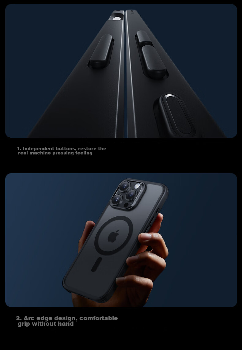 Чехол ESR для iPhone 16 Pro Max, прозрачный, с магнитами, защита камеры, ультратонкий, противоударный